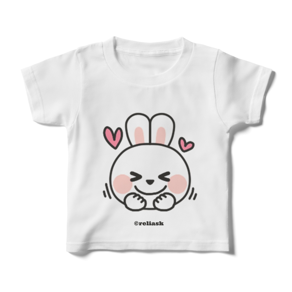 Cute Stylish Rabbita Pastel 両面キッズTシャツ_©reliask