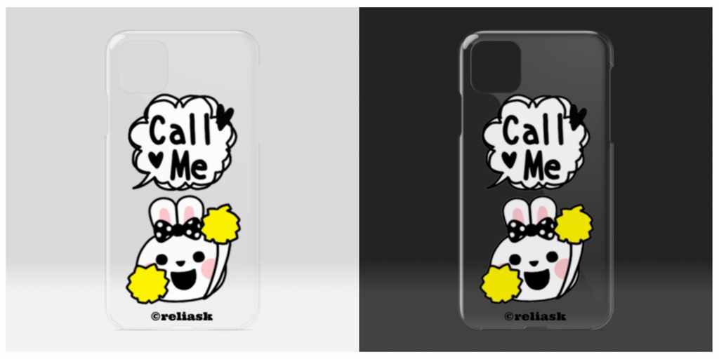 Cute Stylish Rabbita_クリアiPhoneケース_©reliask