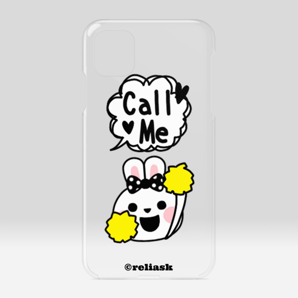 Cute Stylish Rabbita_クリアiPhoneケース_©reliask
