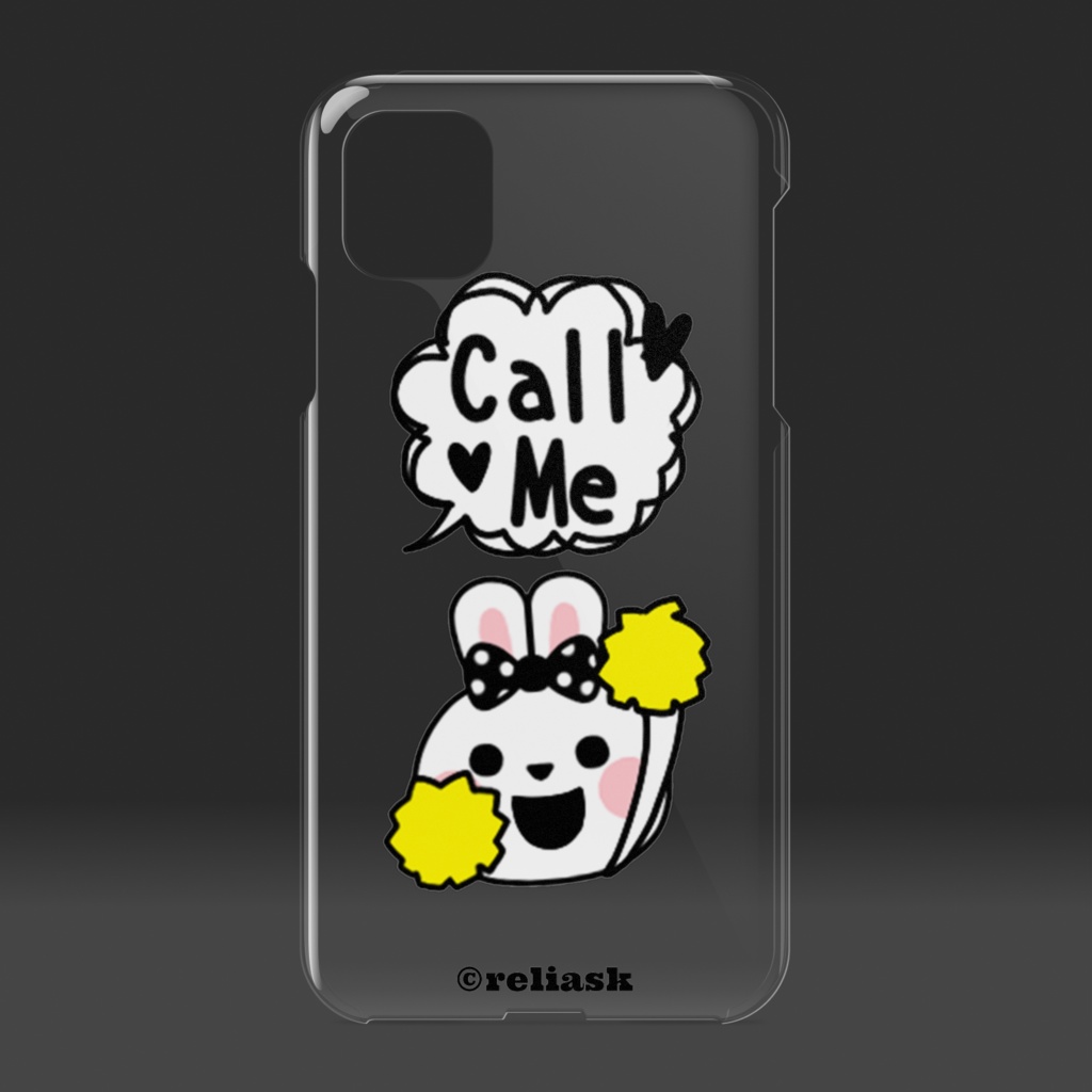 Cute Stylish Rabbita_クリアiPhoneケース_©reliask