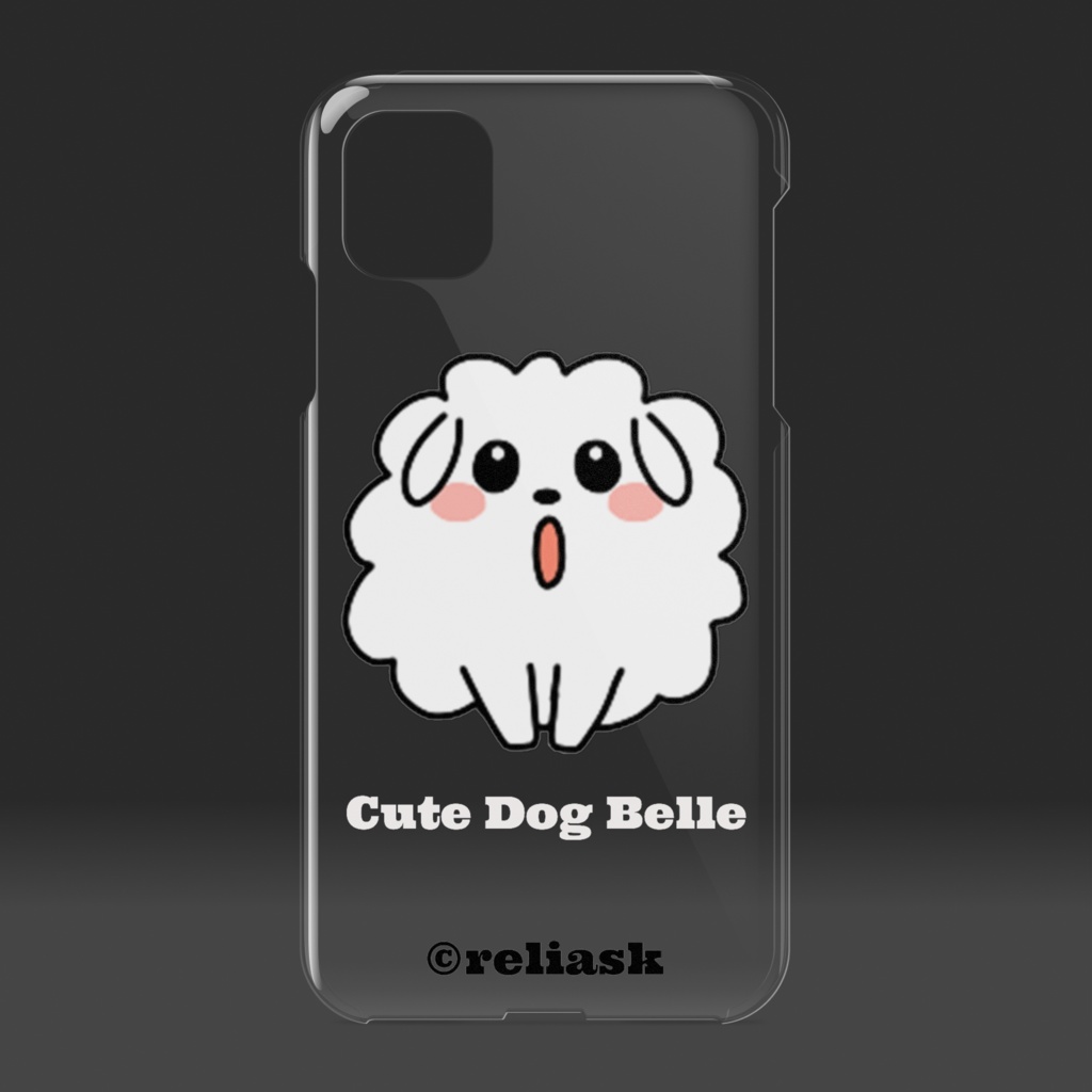 Cute Dog Belle_クリアiPhoneケース_©reliask