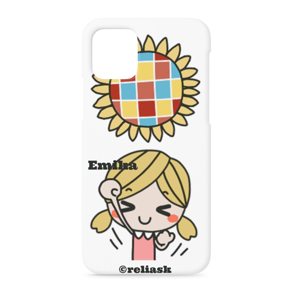 Cute Emika Pgtails Hair GIRL_iPhoneケース_©reliask