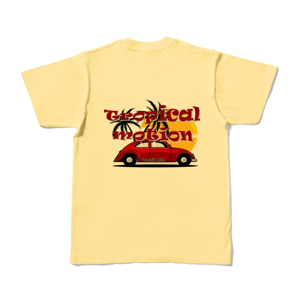 Tropical_motion_©reliask_Tシャツ_ライトイエロー
