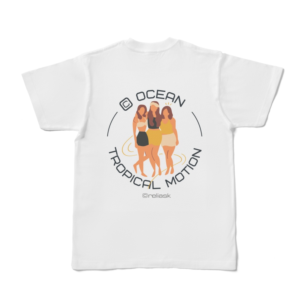 Swimsuit_Tropicalmotion_ocean_Woman's_©reliaskTシャツ_ホワイト