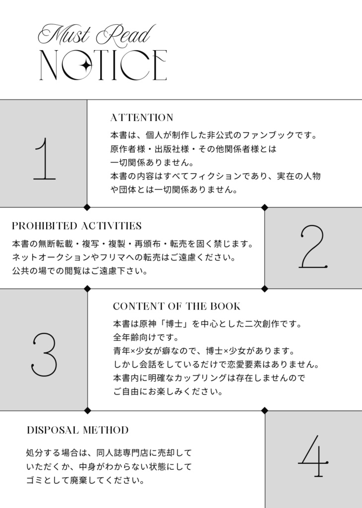 【原神】博士中心短編集「あの男」+表紙ポストカードセット【小説】