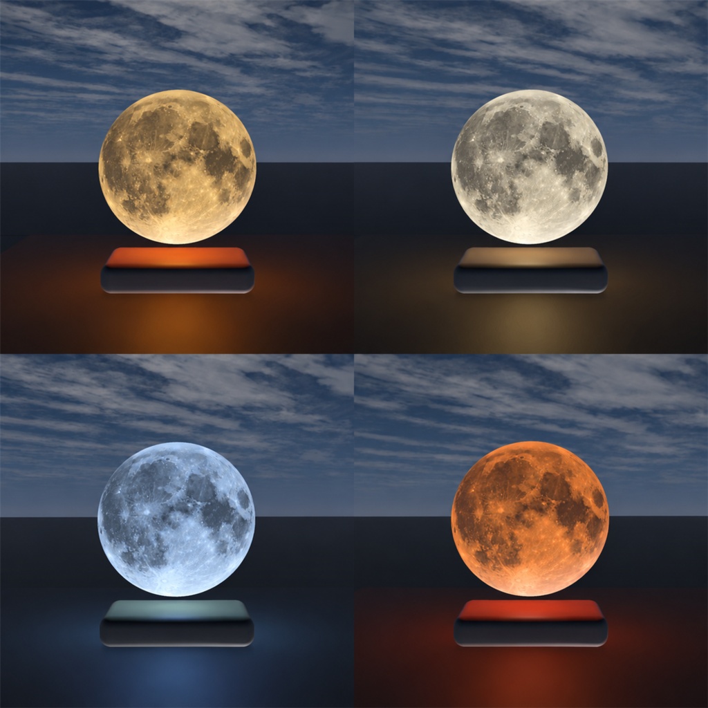 【VRChat / PCVR】【FREE】Moon Lamps — 4 Variants|Interactive ON/OFF