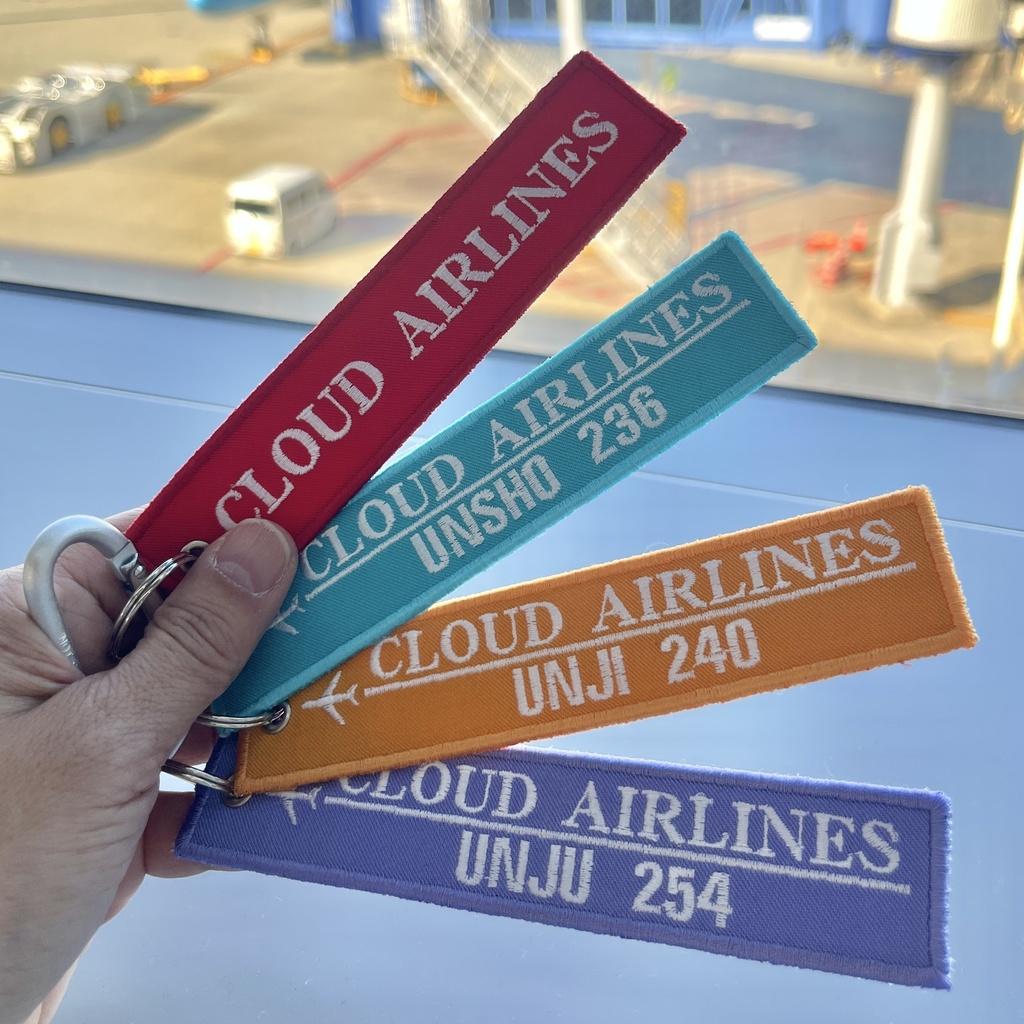 刺繍フライトタグ（雲生/雲次/雲重/CLOUD AIRLINES）