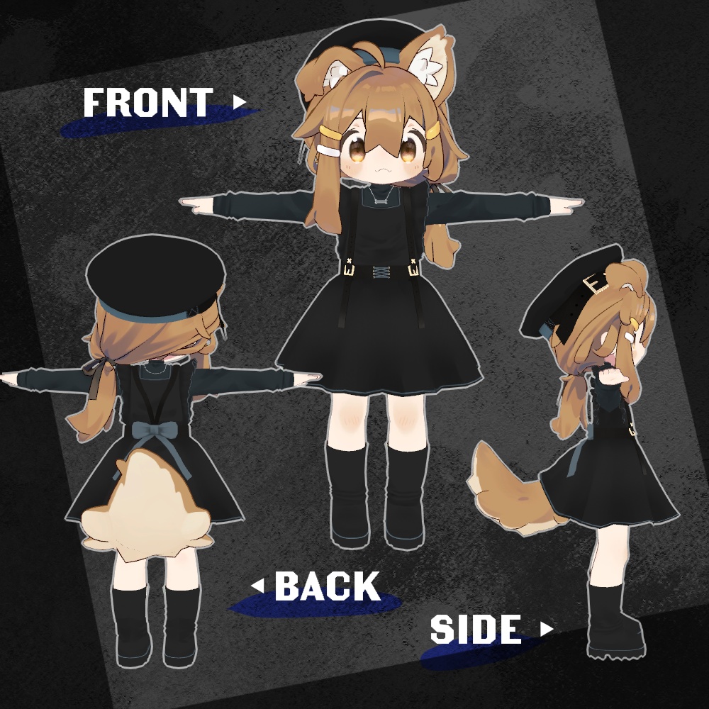 【PB対応】Black_Harness【まめひなた】