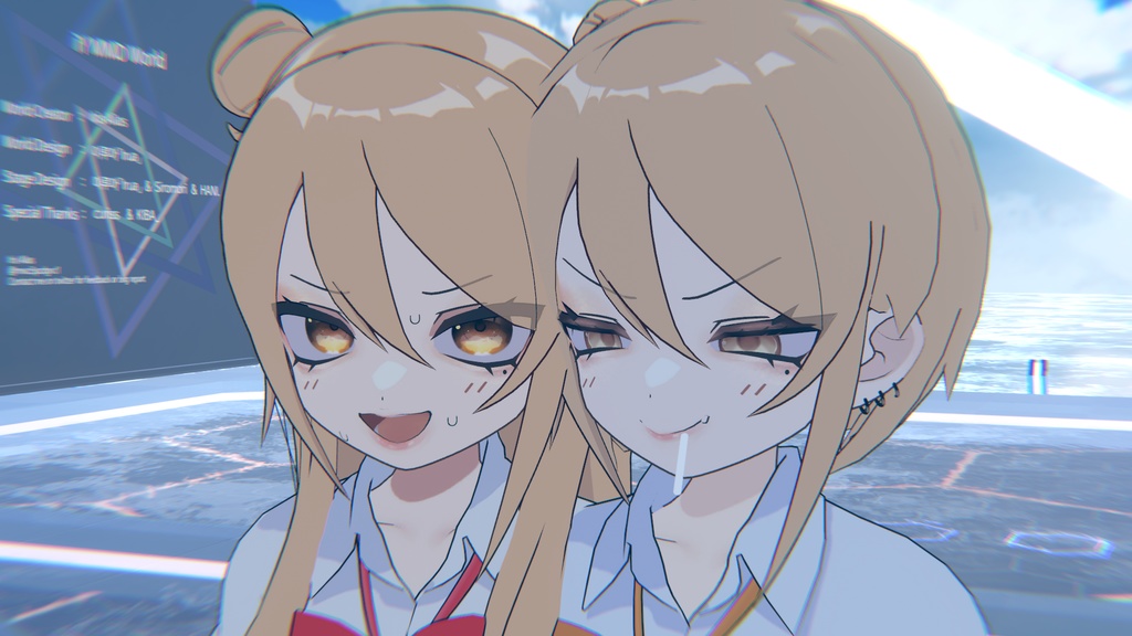 【Make up】sunset & vivichai & orengemake【目&肌テクスチャ】