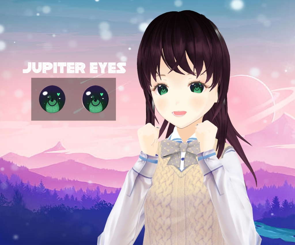 Jupiter iris for vroid and vrchat