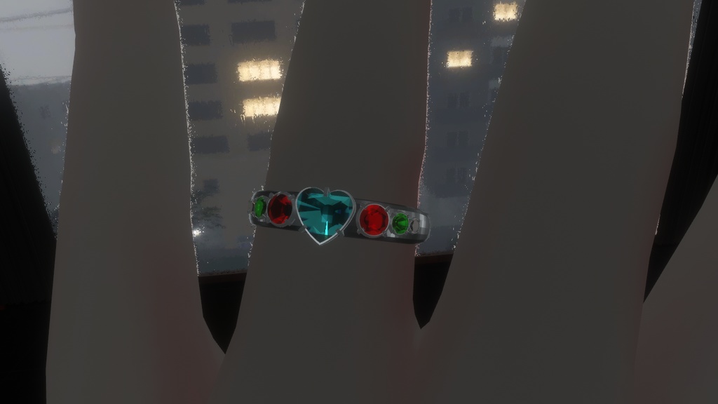 【VRChat】anko_ring1【10種宝石マテリアル付】