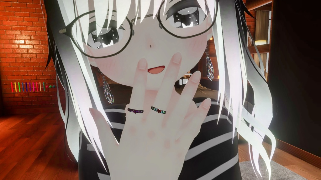 【VRChat】anko_ring1【10種宝石マテリアル付】