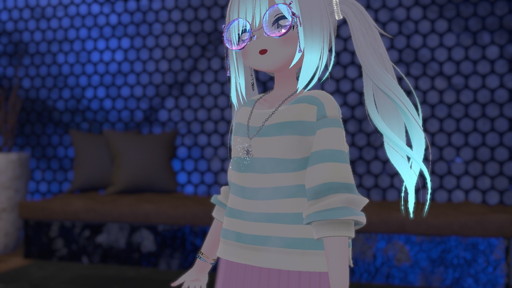 【VRChat】snow_necklace【particle付】