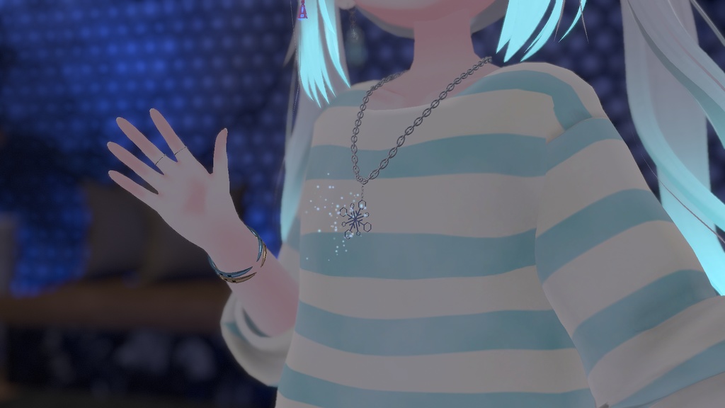 【VRChat】snow_necklace【particle付】