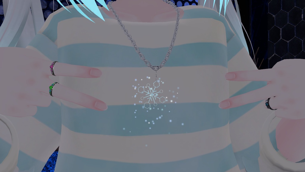 【VRChat】snow_necklace【particle付】