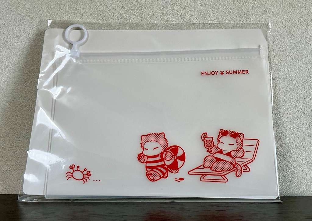 夏とらみちフラットポーチ