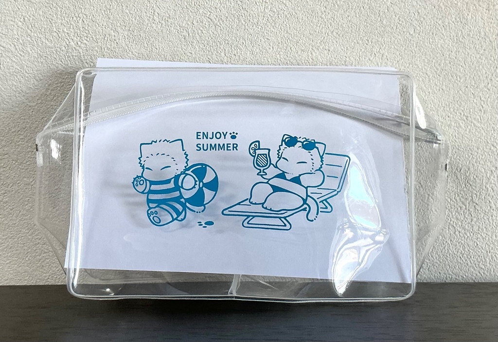 夏とらみちクリアポーチ