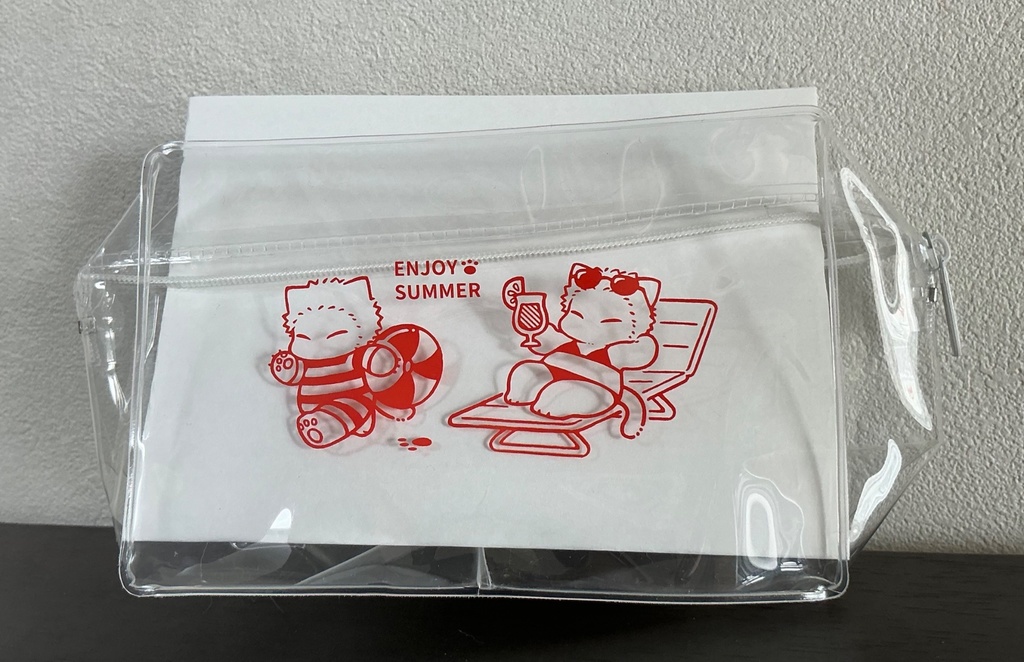 夏とらみちクリアポーチ