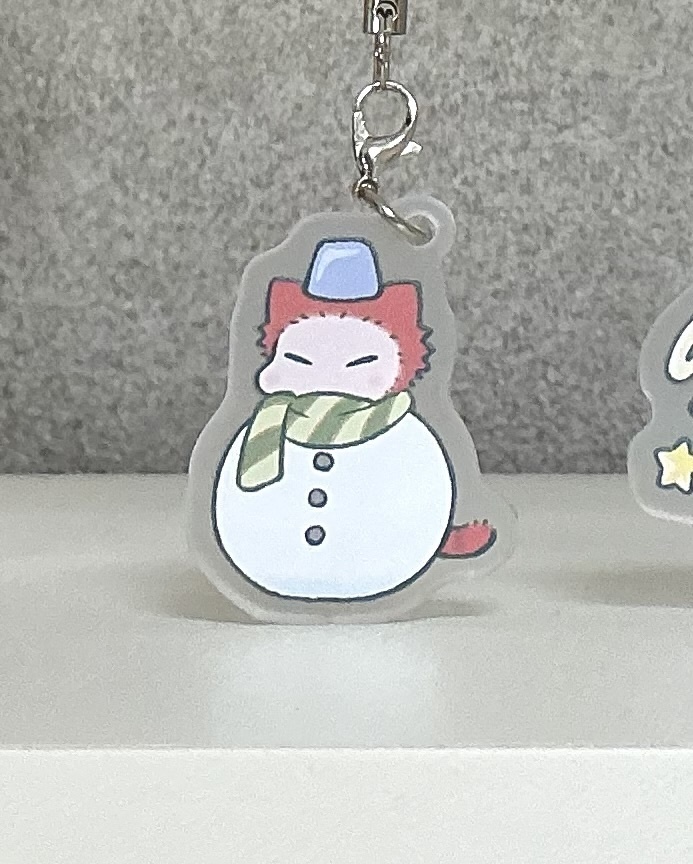 とらみち雪だるまオーナメントアクキー