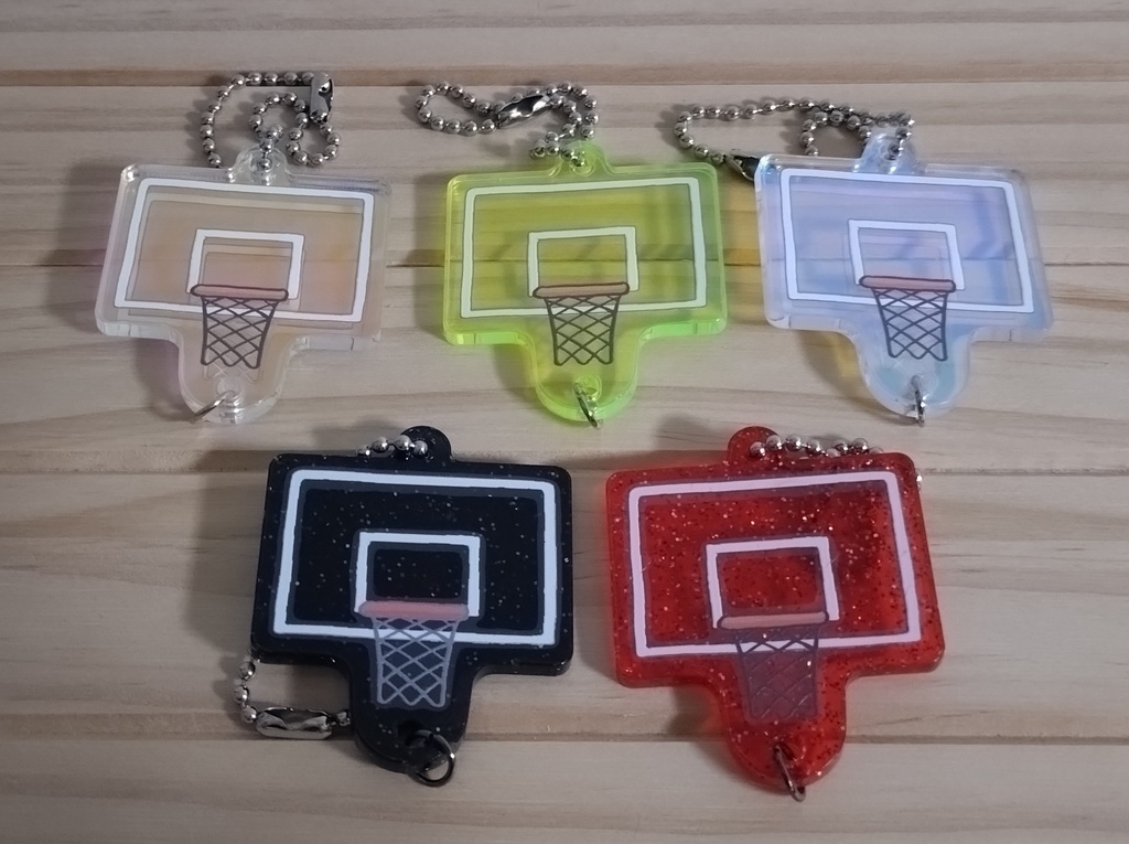 バスケゴールアクリルチャーム