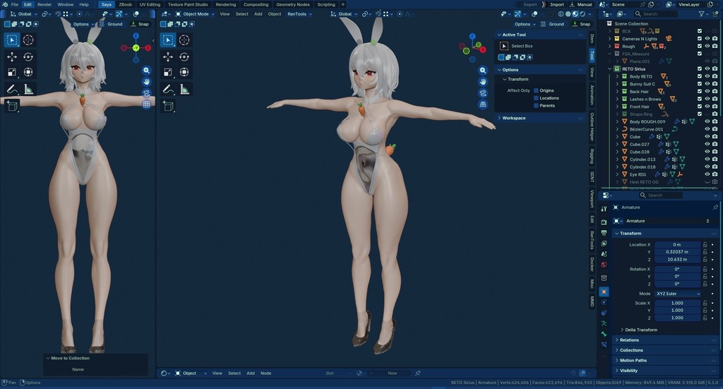 Sirius (Rabbit of Paradise) 3D Model