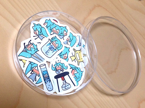 ミク菌(+もやしもん)培養フレークシール(シャーレ付)