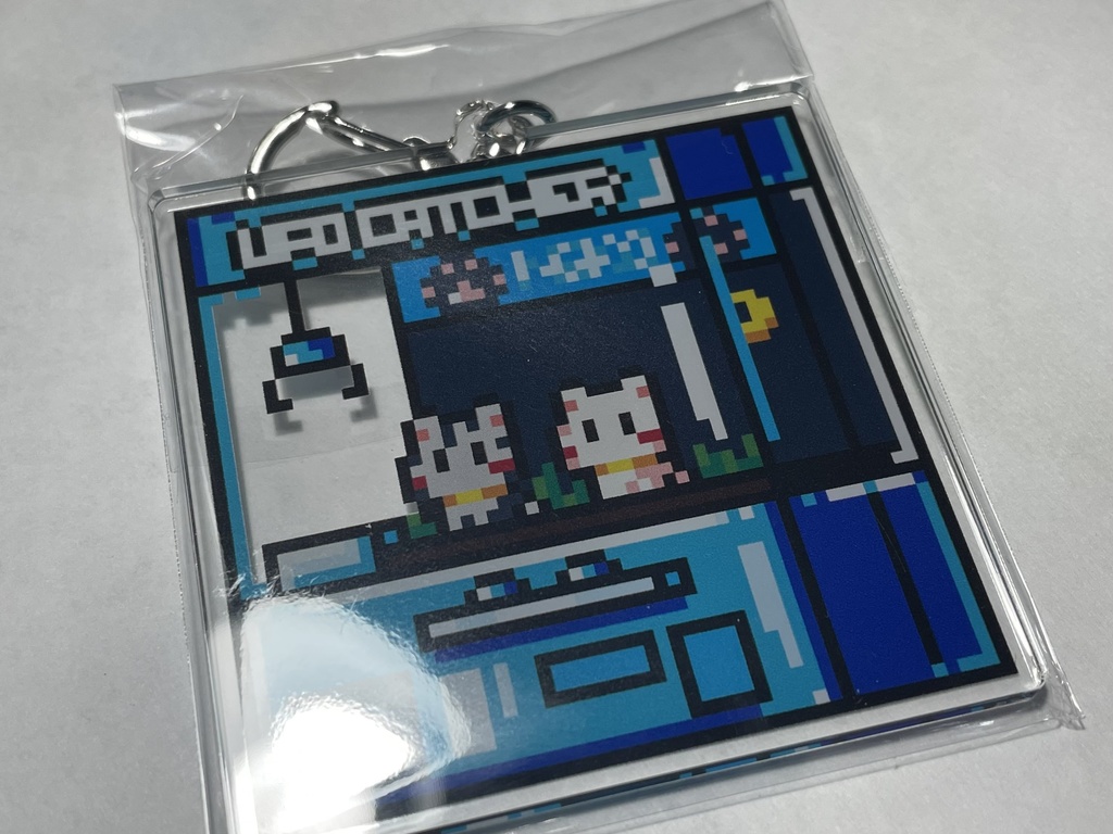 ねこUFOアクリルキーホルダー