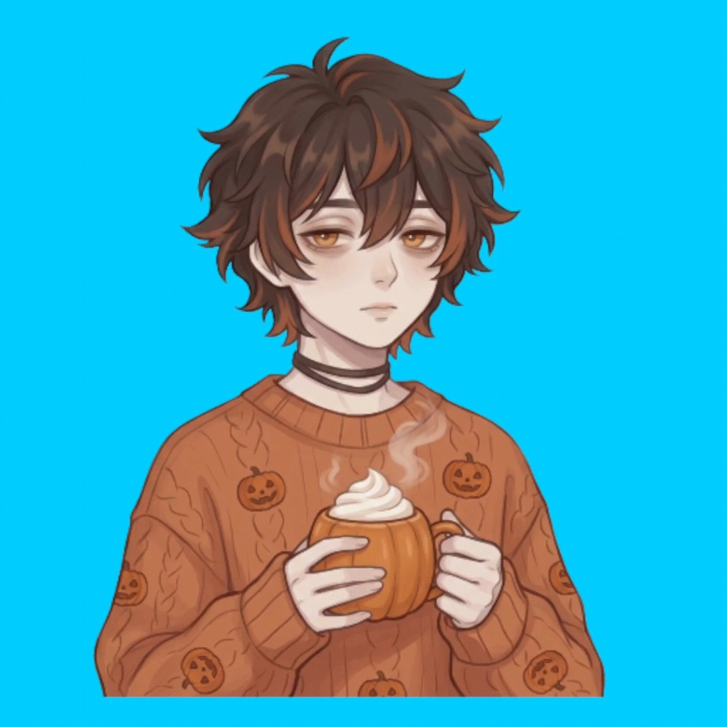 【PNGTuber】ハロウィンの男の子|透過PNG4種・配信収益化OK / Cozy Halloween Male PNGTuber