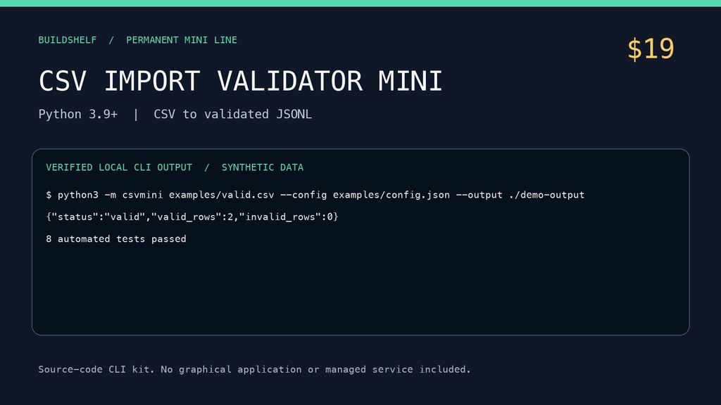 CSV取込バリデーター Mini|列マッピング・行検証・Pythonソース