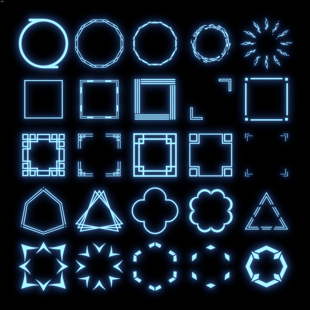 OS_Halo(天使の輪100種類セット)【オリジナル3Dモデル】