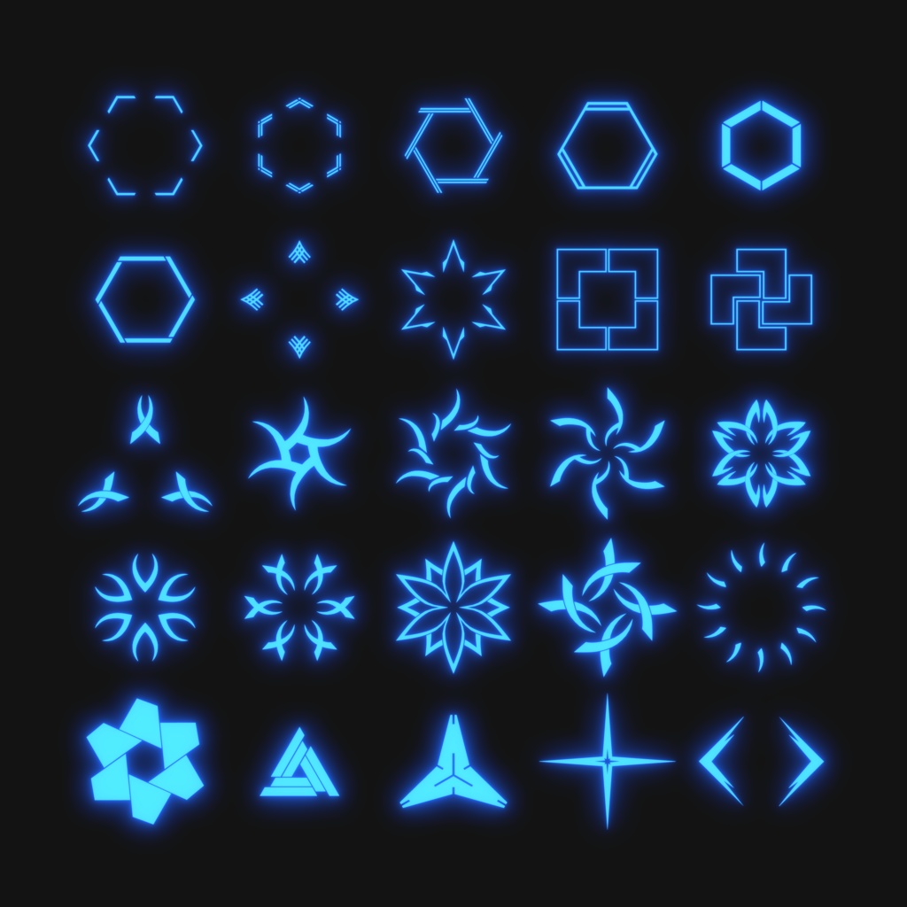 OS_Halo2(天使の輪100種類セット )【オリジナル3Dモデル】