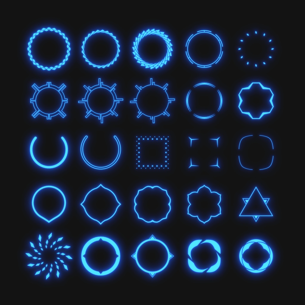 OS_Halo2(天使の輪100種類セット )【オリジナル3Dモデル】