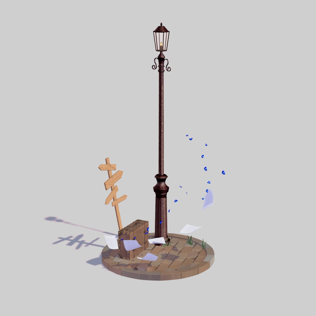 スタジオセット -Alley-【オリジナル3Dモデル】