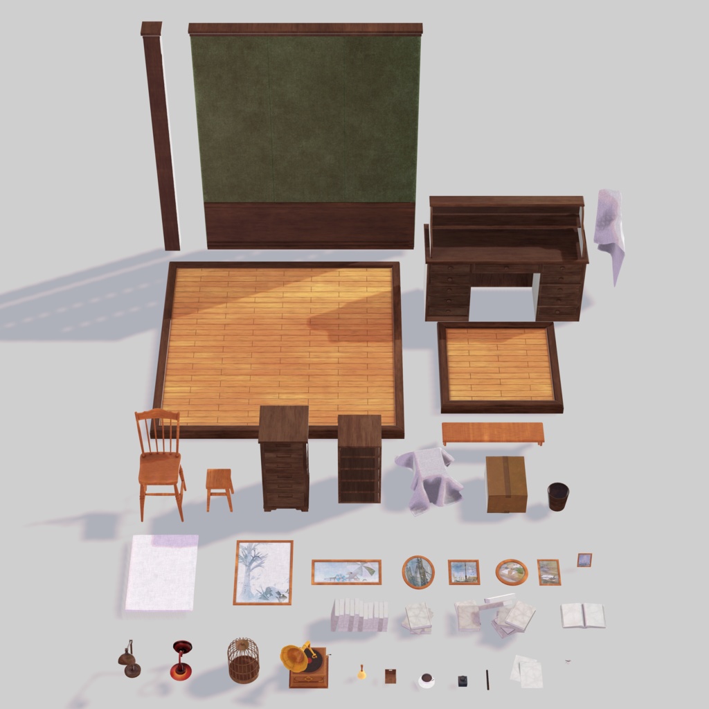 スタジオセット -Room-【オリジナル3Dモデル】