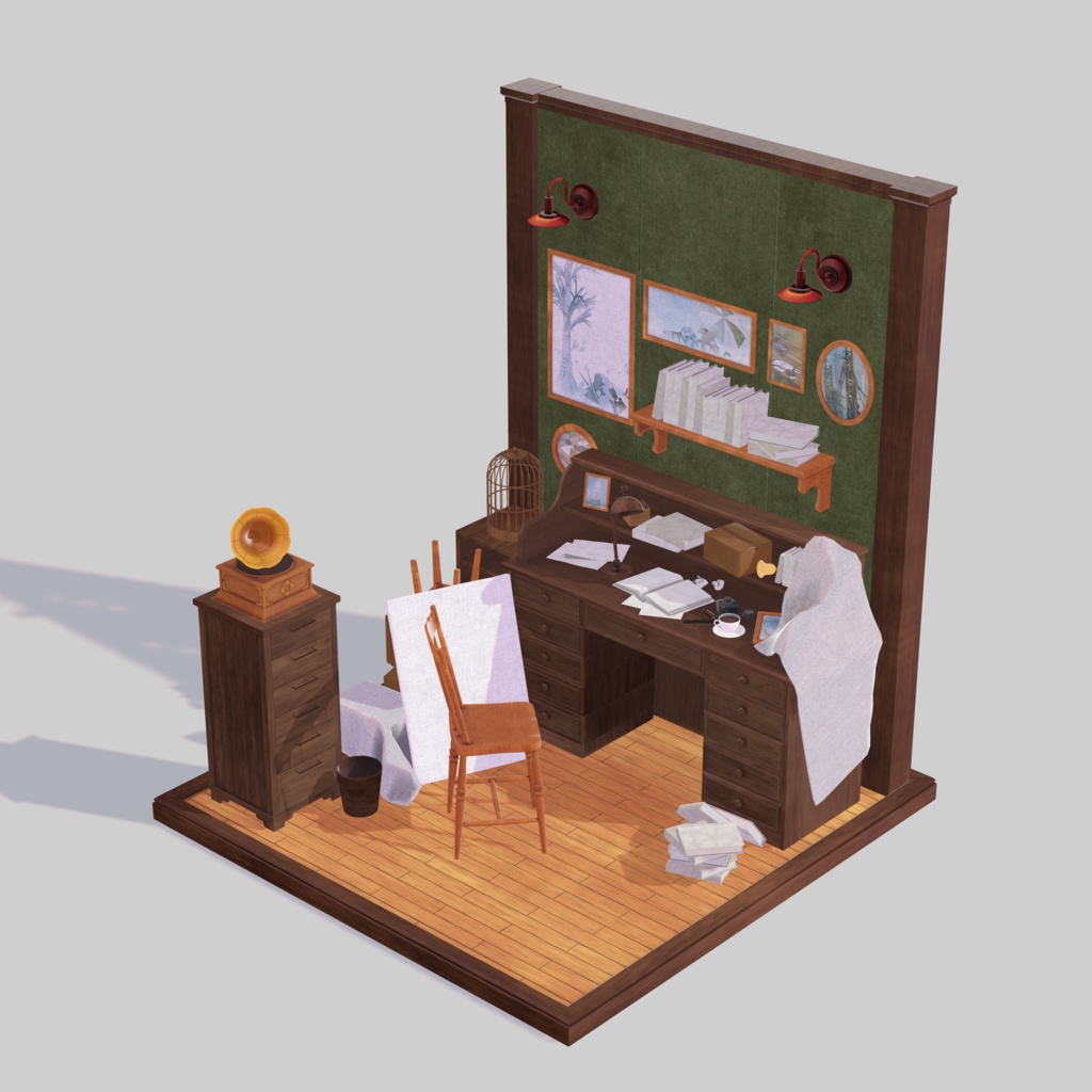 スタジオセット -Room-【オリジナル3Dモデル】