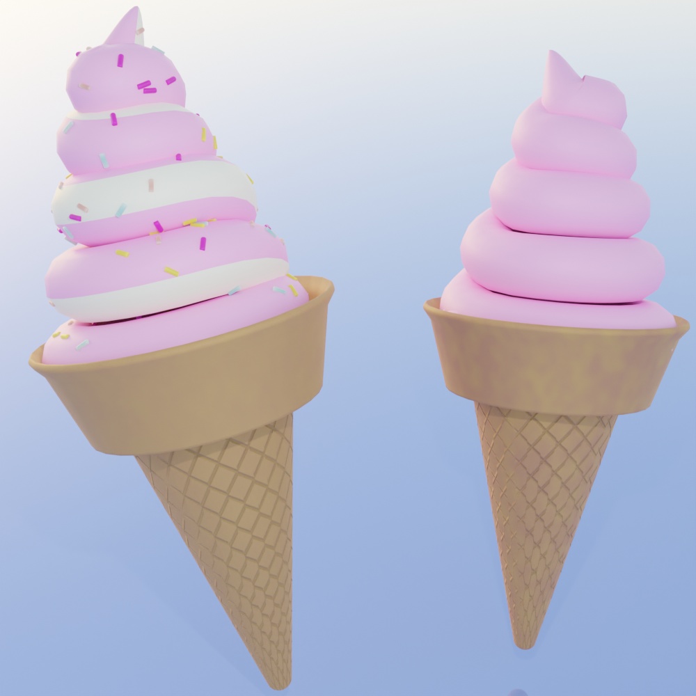 【3Dモデル】ふわふわの幸せソフトクリーム