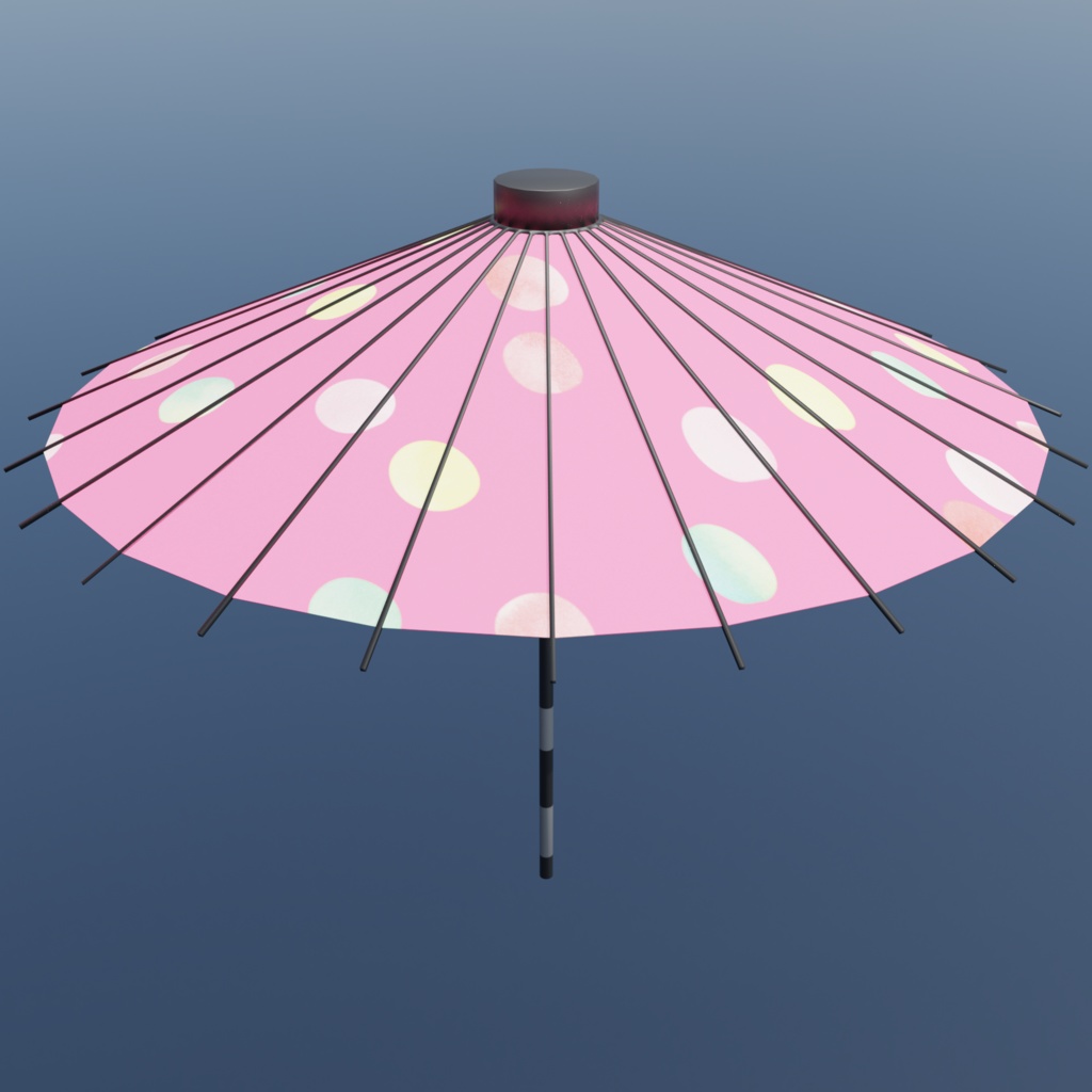 【3Dモデル】和の彩り傘セット – Wagasa Collection –(4種セット)