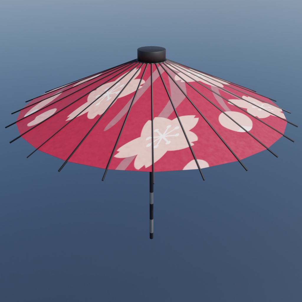 【3Dモデル】和の彩り傘セット – Wagasa Collection –(4種セット)