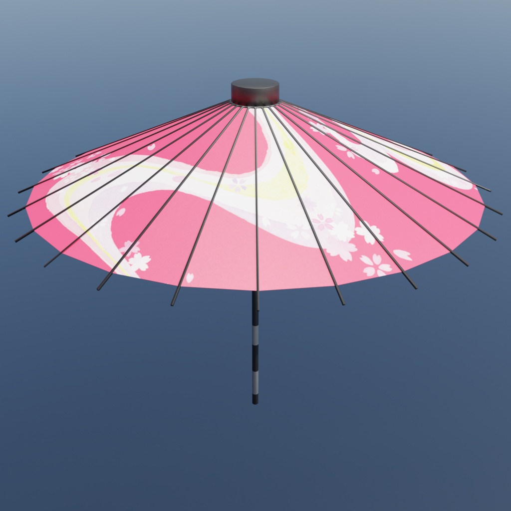 【3Dモデル】和の彩り傘セット – Wagasa Collection –(4種セット)
