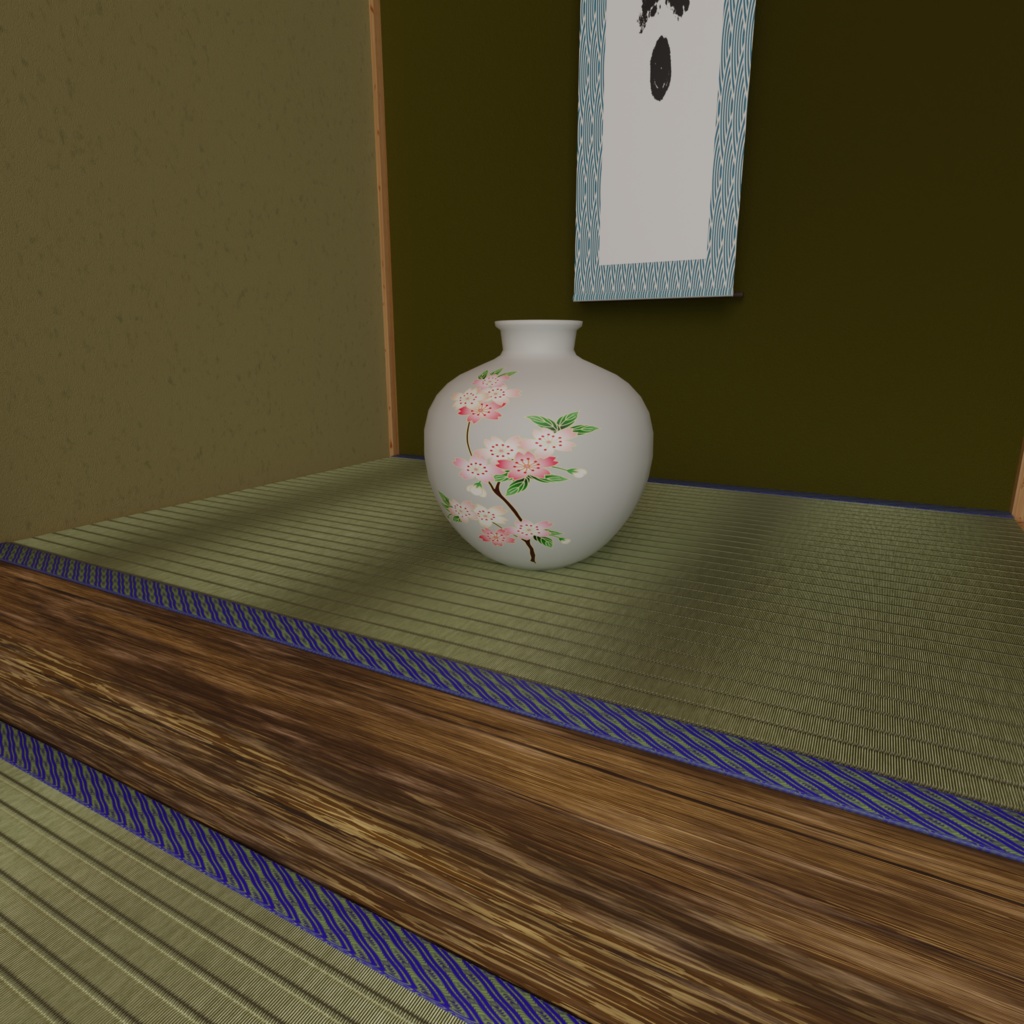 和風壺 3種セット(桜模様)- ツヤ・アンティーク・マット -