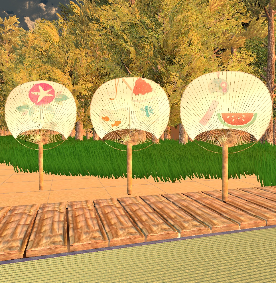 【3Dモデル】夏の和風ワールドにぴったり!「和風うちわ3種」🎐✨