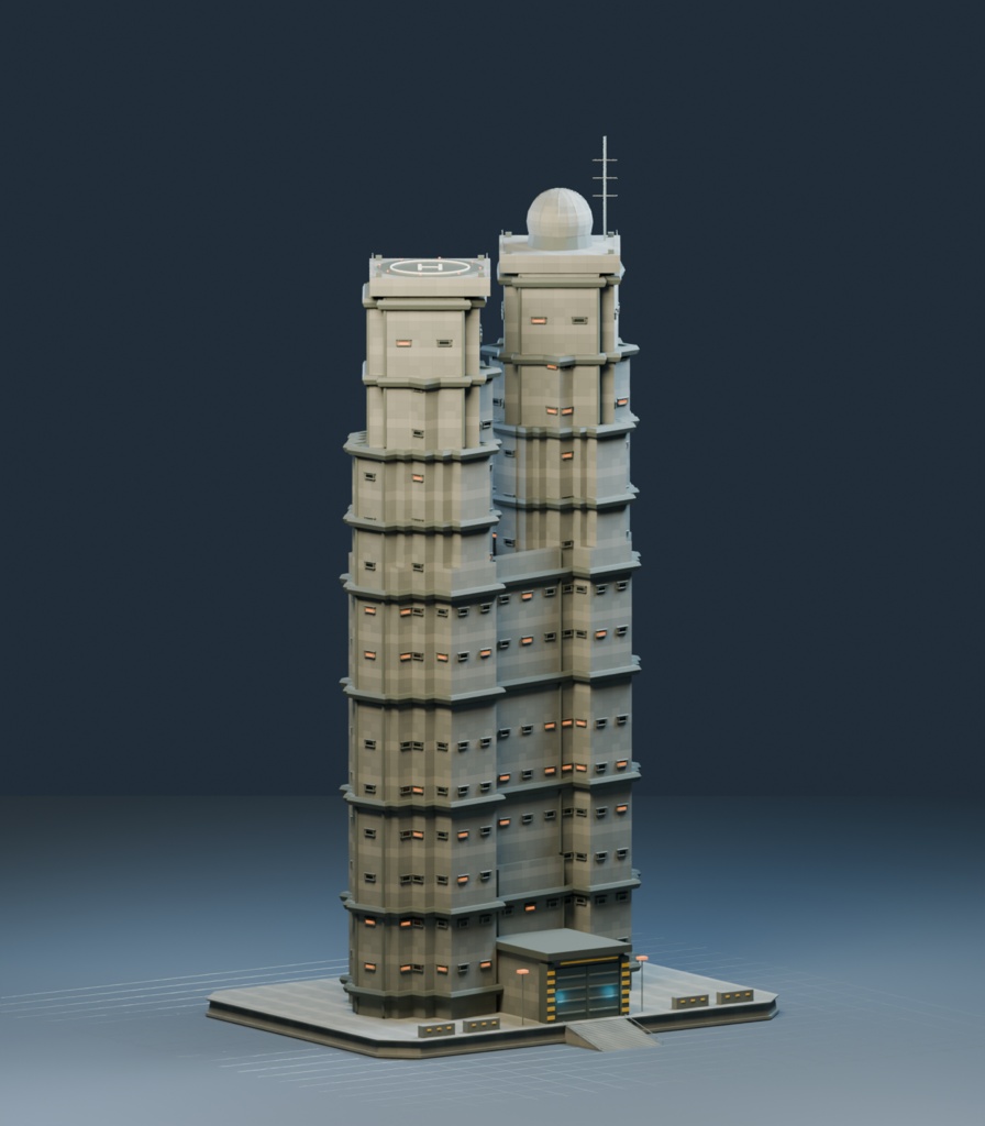 異世界ランドマーク — バスティオン・ゼロ【軍事要塞・3D背景モデル】