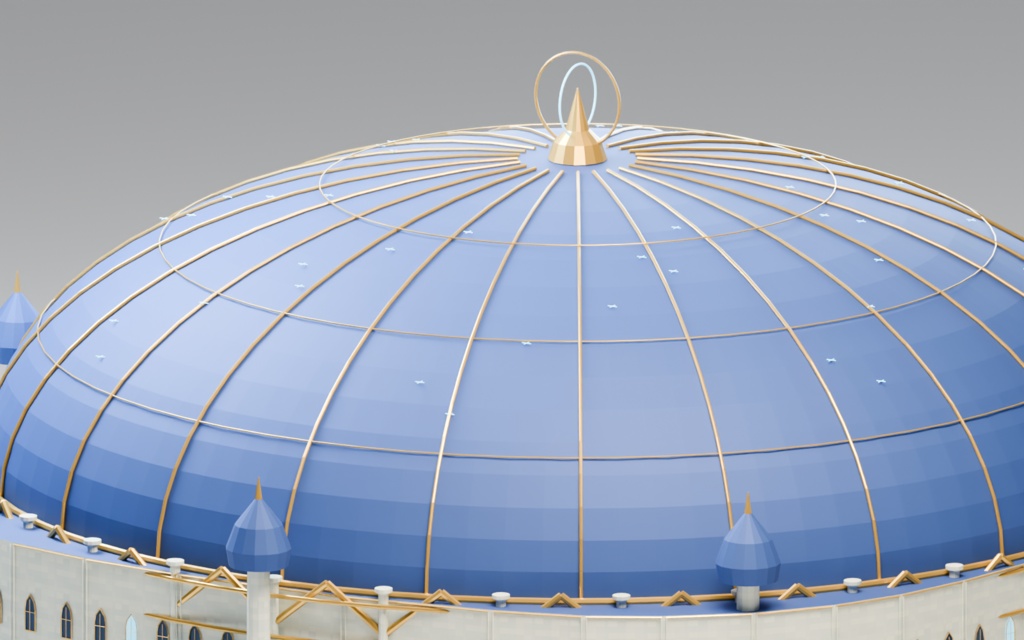 異世界ランドマーク — 星海の天蓋宮【東京ドーム・ファンタジー・3D背景モデル】