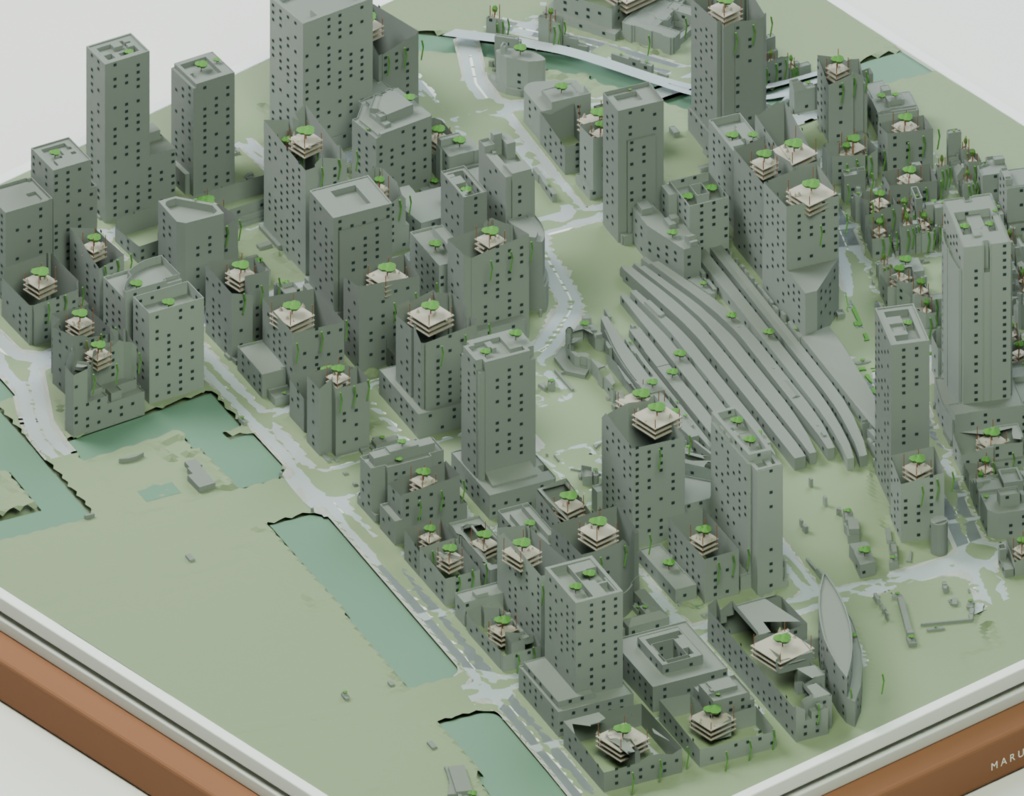 丸の内異景集【和風・中世欧風・異世界・廃墟/3D都市ジオラマ・GLB+Blender】
