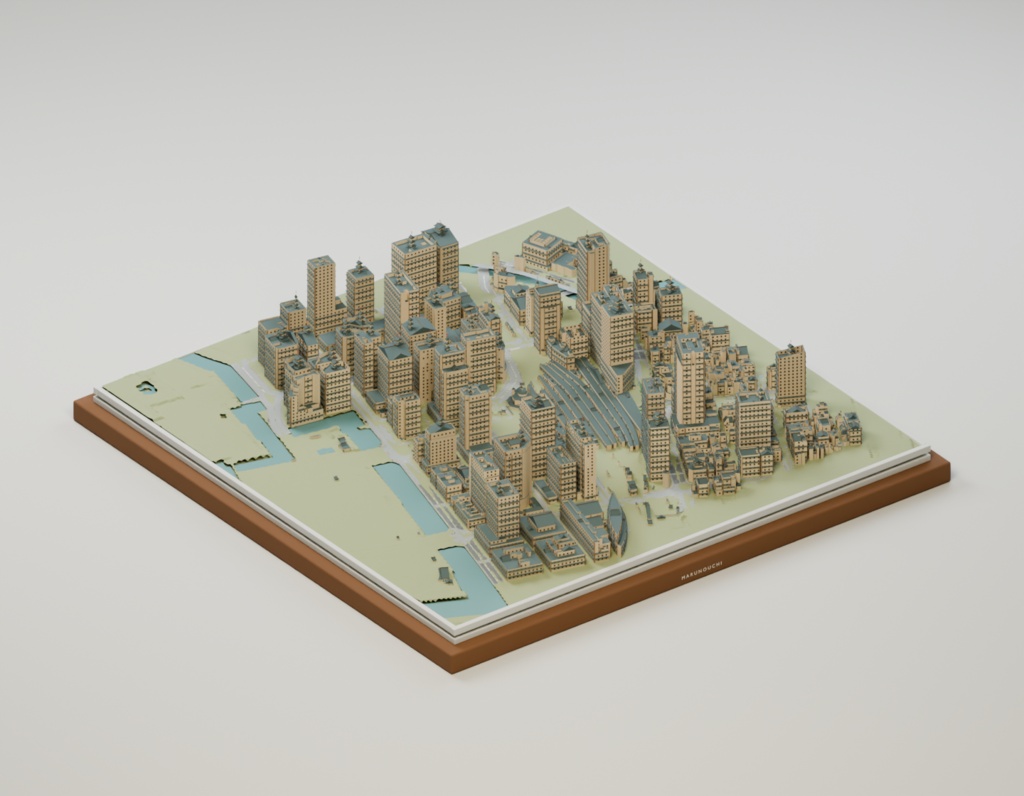 丸の内異景集【和風・中世欧風・異世界・廃墟/3D都市ジオラマ・GLB+Blender】