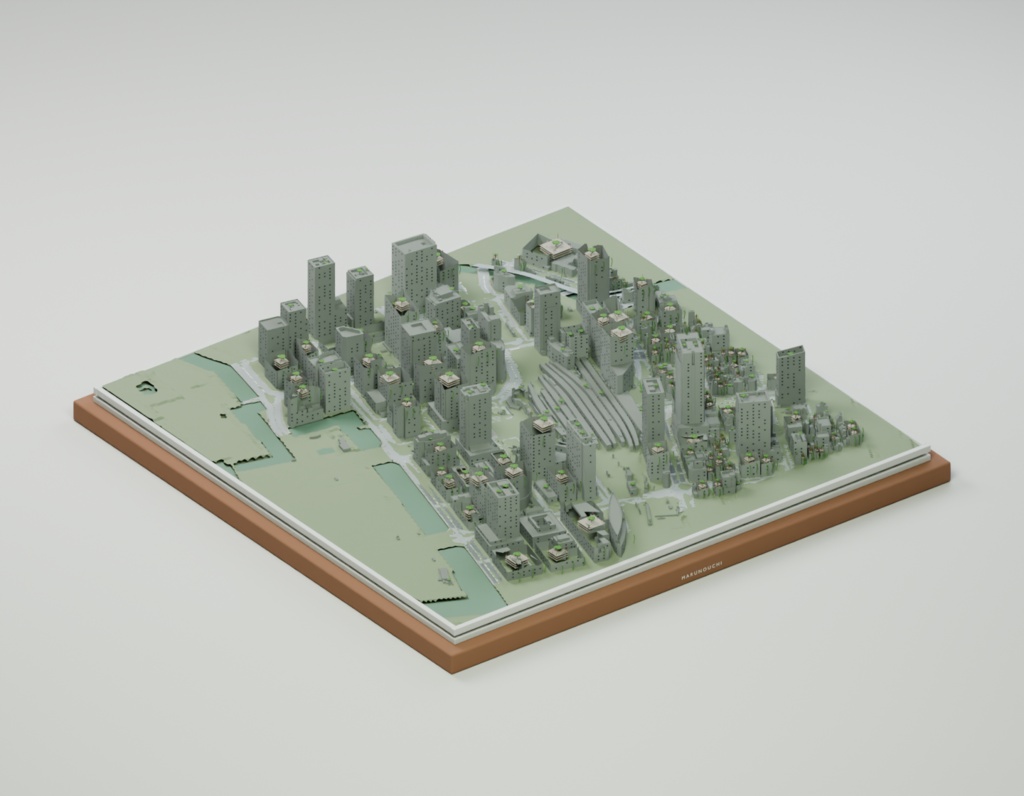 丸の内異景集【和風・中世欧風・異世界・廃墟/3D都市ジオラマ・GLB+Blender】
