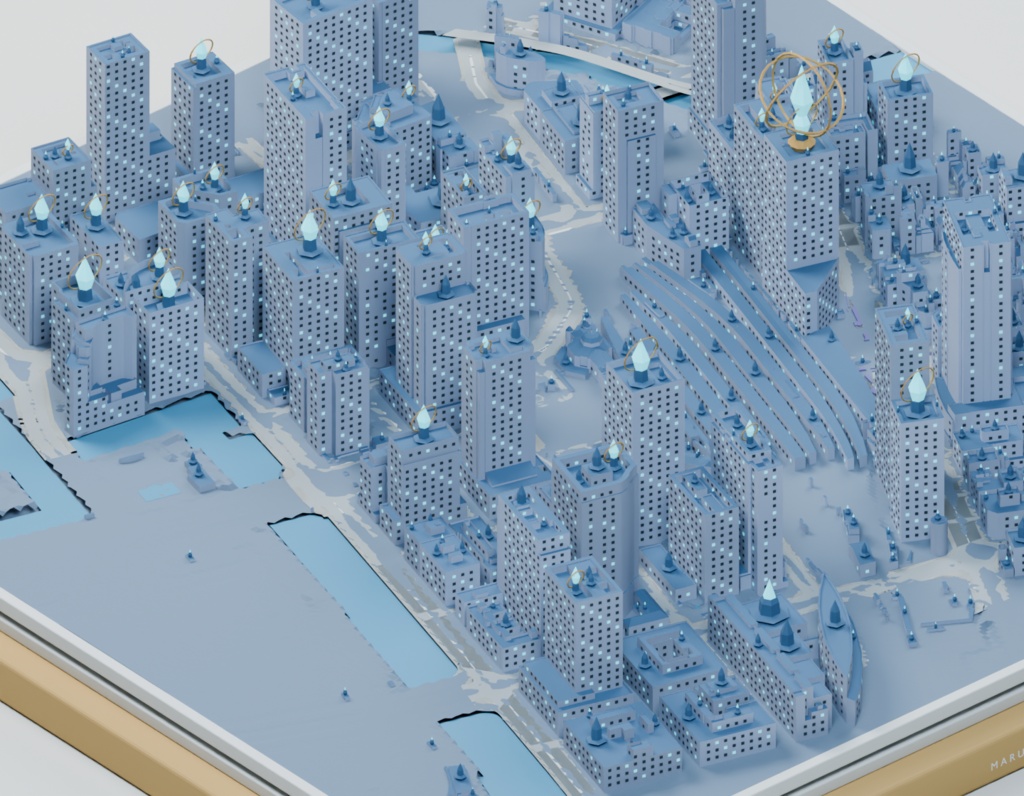 丸の内異景集【和風・中世欧風・異世界・廃墟/3D都市ジオラマ・GLB+Blender】