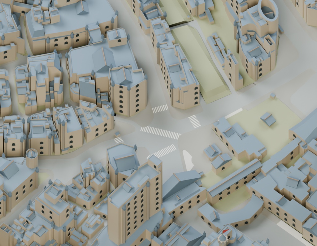 渋谷異景集【スクランブル交差点・サイバーパンクほか5世界/3Dジオラマ・GLB+Blender】