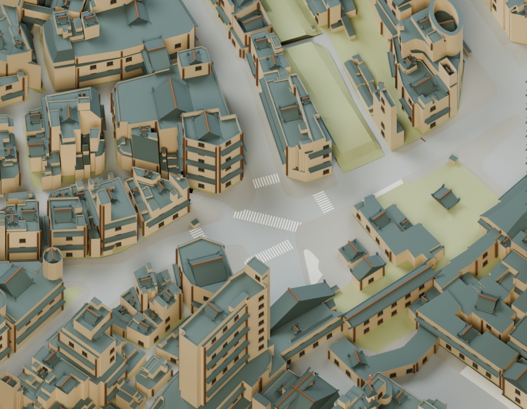 渋谷異景集【スクランブル交差点・サイバーパンクほか5世界/3Dジオラマ・GLB+Blender】
