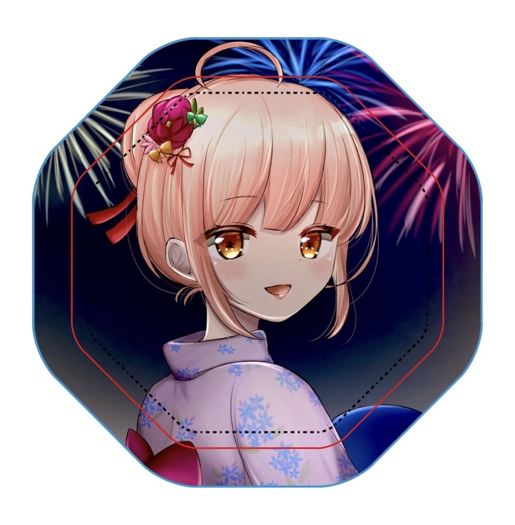 橘 波音 描き下ろし缶バッジ 浴衣Ver.
